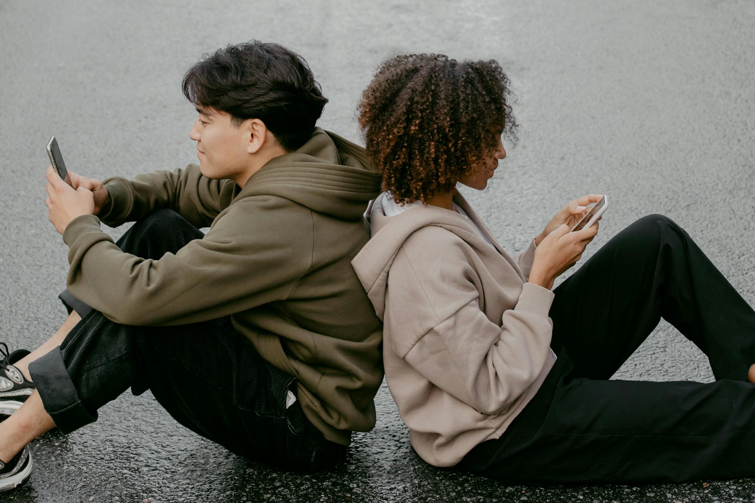 Gen Zers on their phones